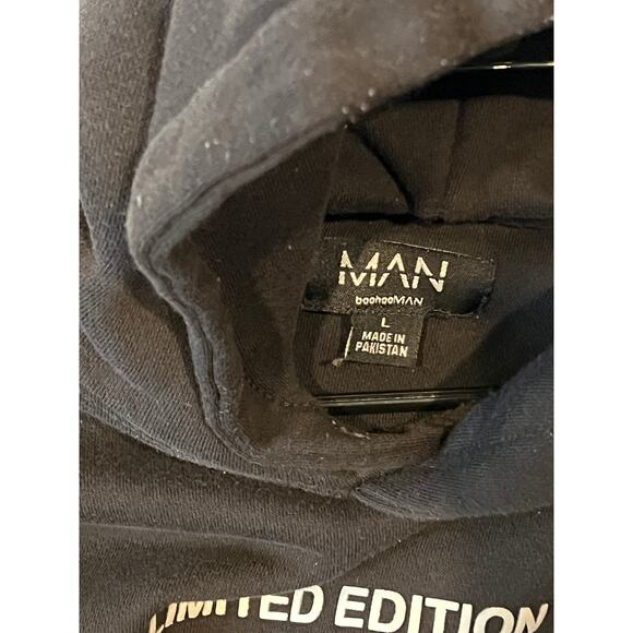 BooHooMan Limited Edition Black Oversized Hoodie Mens L - Picture 3 of 4